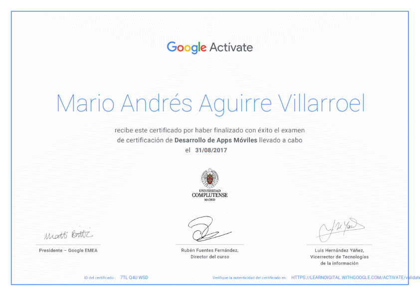 Certificación en Desarrollo de Apps Móviles