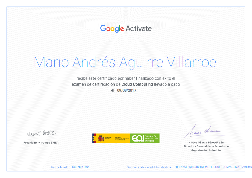 Certificación en Cloud Computing